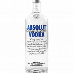 Absolut Blue Vodka + 2 L Your Choice
